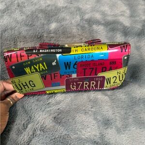 Colorful License Plate Clutch